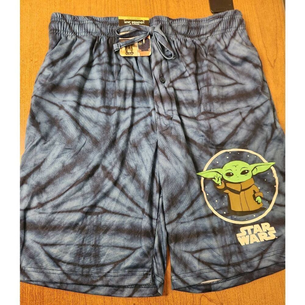 NWT Star Wars Men’s The Child Force Jam Lounge Shorts Size Large 36-38